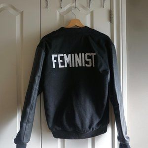 Leather & Wool Bomber Jacket